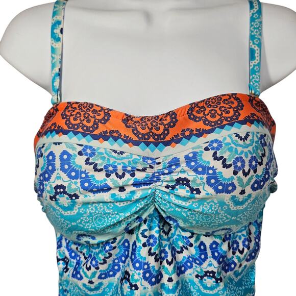 La Blanca All in the Mix Built-in Bra Underwire Tankini Top Size 36D - Picture 5 of 12